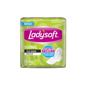 LADYSOFT TOALLITA NORMAL C/ALA x 8u